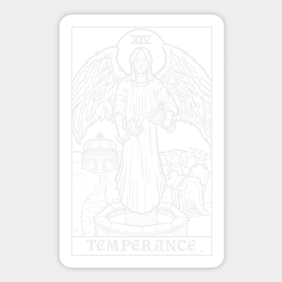 Temperance Tarot Card Crying Angel Statue Sticker